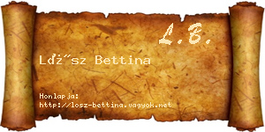 Lősz Bettina névjegykártya